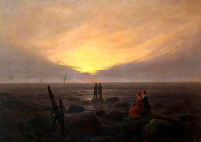 Twilight at Seaside 1819 Painting by Caspar David Friedrich Art Print (6 Sizes)