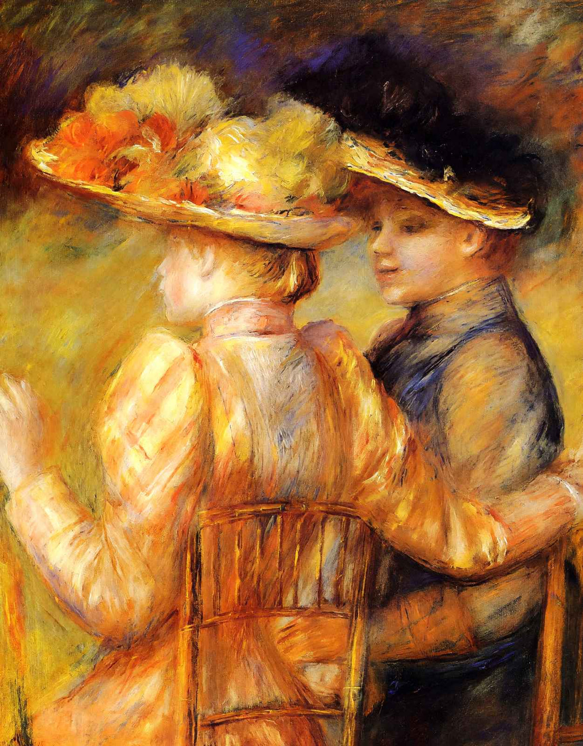 Two Women in a Garden 1895 by Pierre-Auguste Renoir Fine Art Print (6 Sizes)