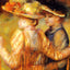 Two Women in a Garden 1895 by Pierre-Auguste Renoir Fine Art Print (6 Sizes)
