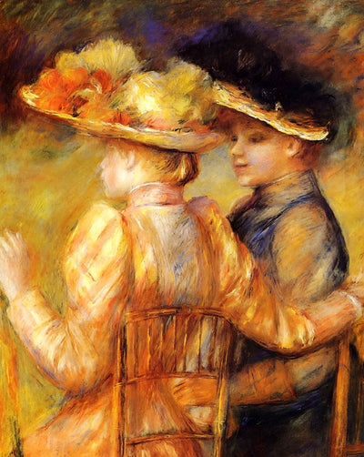 Two Women in a Garden fine art print by Pierre-Auguste Renoir (1895)
