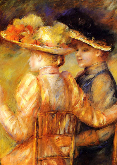 Two Women in a Garden 1895 by Pierre-Auguste Renoir Fine Art Print (6 Sizes)