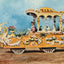 Two White Swans Float Houston Carnival 1907 Vintage Print (7 Sizes) - Acid Free