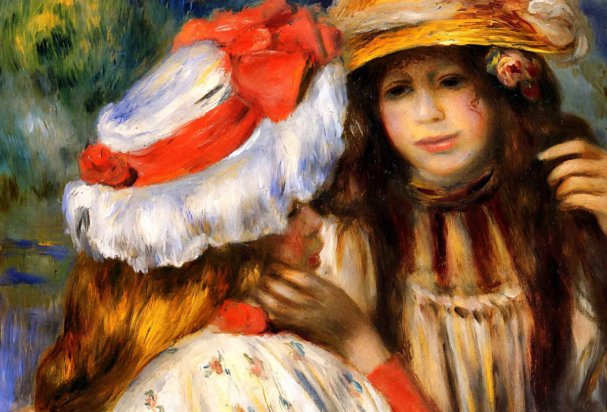 Two Sisters 1895 Painting by Pierre-Auguste Renoir Art Print (6 Sizes)