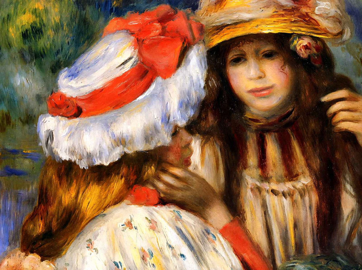 Two Sisters 1895 Painting by Pierre-Auguste Renoir Art Print (6 Sizes)