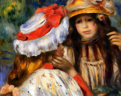 Two Sisters Painting by Pierre-Auguste Renoir 8x10" Art Print (Archival Paper)