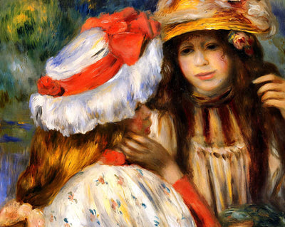 Two Sisters painting print by Pierre-Auguste Renoir (1895)