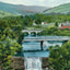 The Two Bridges in Northfield in 1906 vintage print
