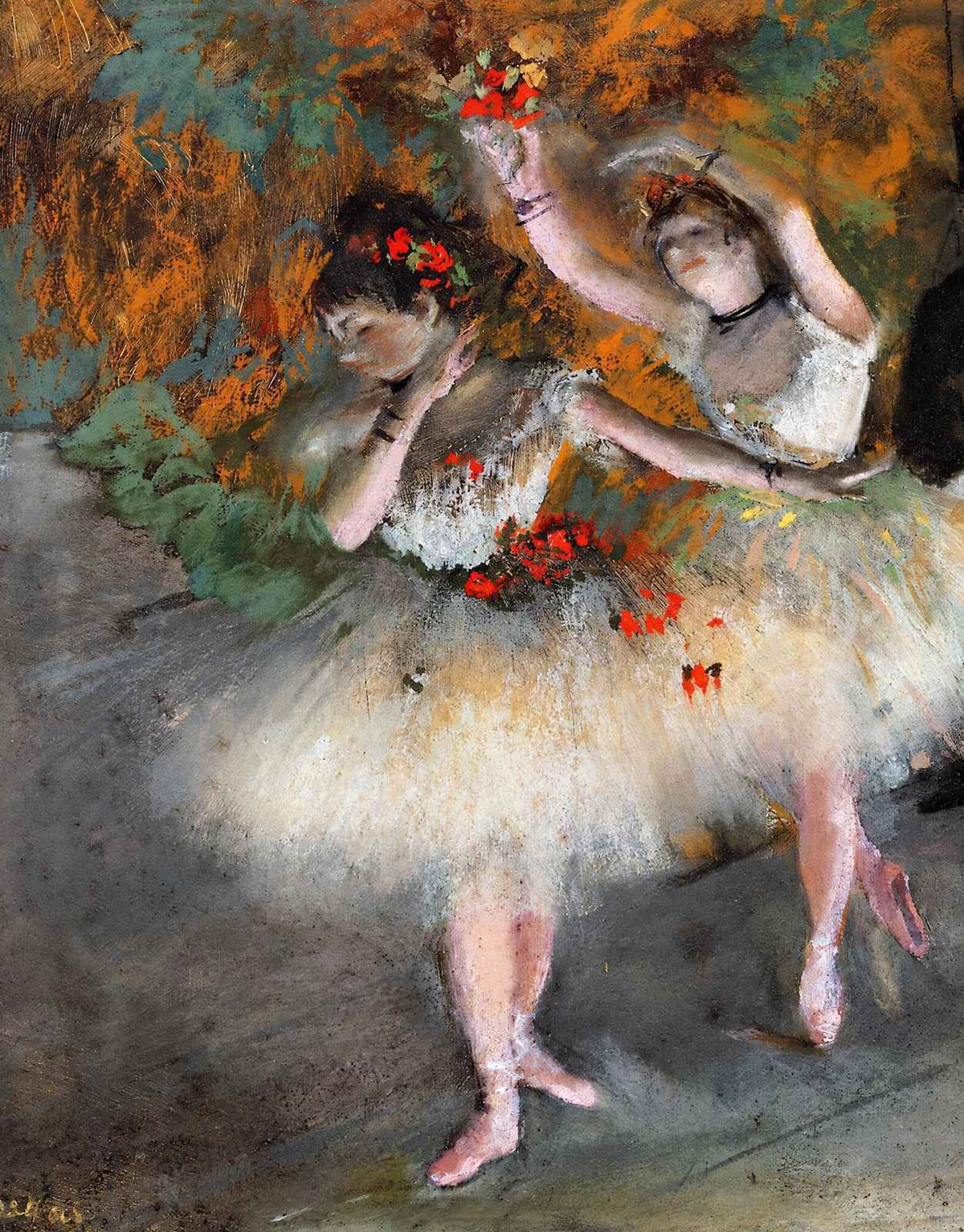 Two Dancers Entering the Stage 1878 by Edgar Degas Fine Art Print (6 Sizes)