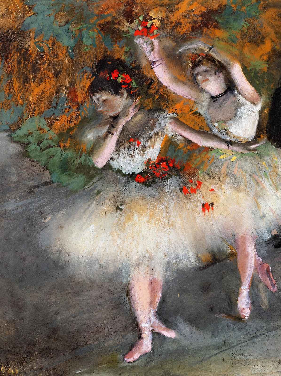 Two Dancers Entering the Stage 1878 by Edgar Degas Fine Art Print (6 Sizes)