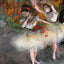 Two Dancers Entering the Stage painting print by Edgar Degas (1878)