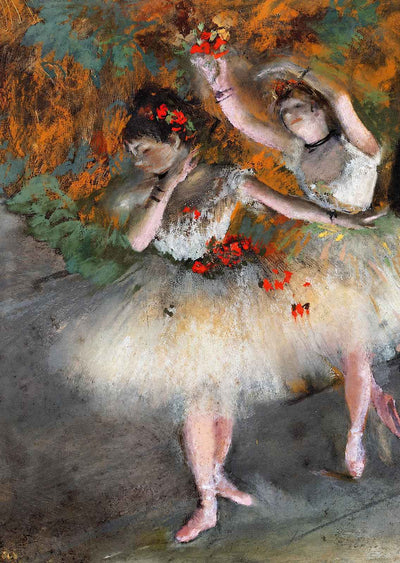 Two Dancers Entering the Stage 1878 by Edgar Degas Fine Art Print (6 Sizes)