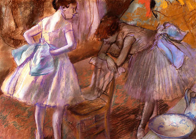 Two Dancers in Their Dressing Room Art Print 1880 by Edgar Degas (6 Sizes)