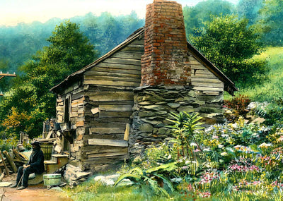 Typical Mountain Scene Near Waynesboro in 1908 Art Print (7 Sizes) - Enhanced