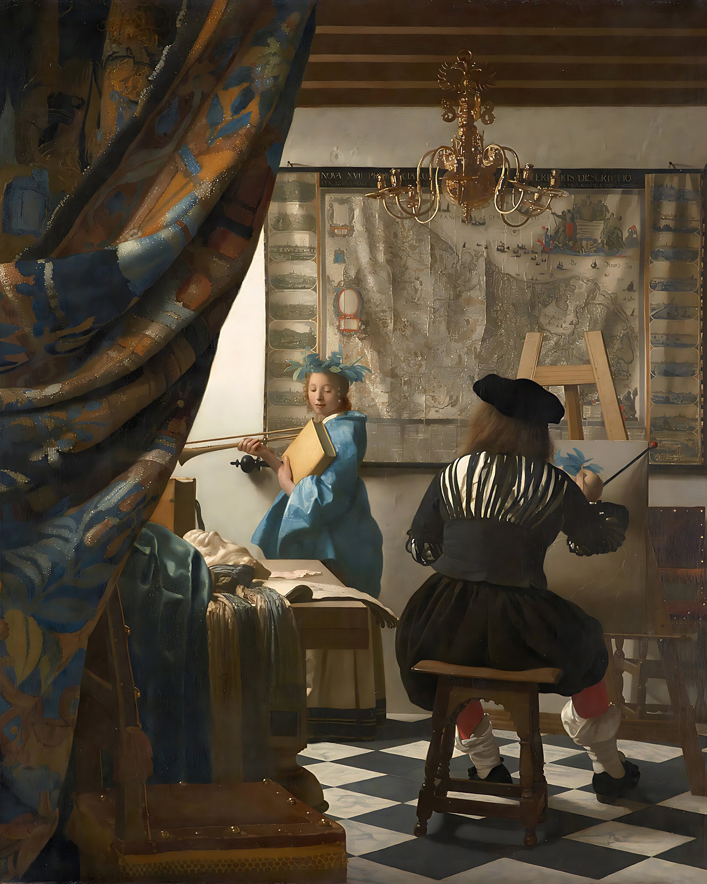 The Allegory of Painting by Johannes Vermeer 8x10" Premium Art Print