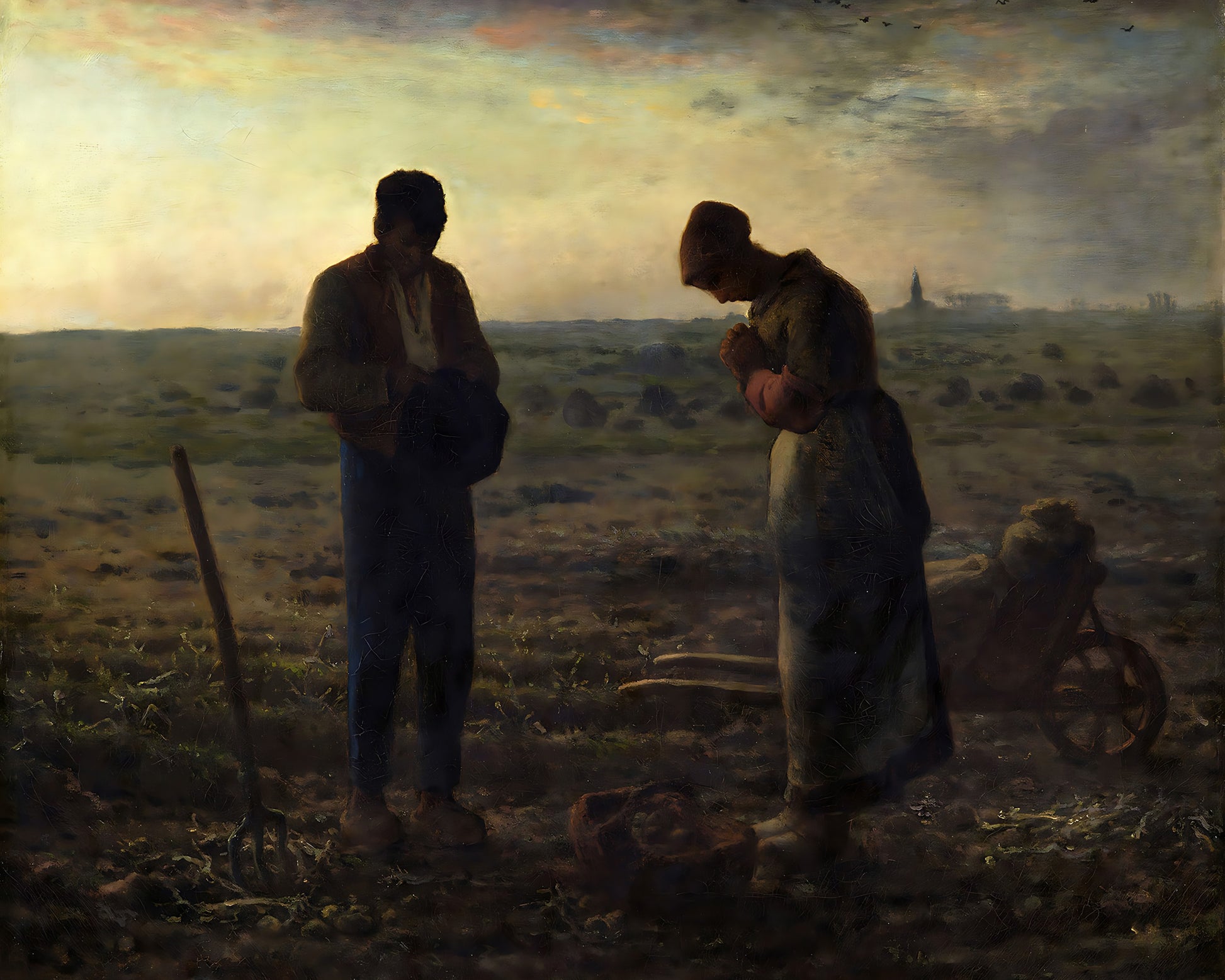 The Angelus Painting by Jean-François Millet 8x10" Premium Art Print