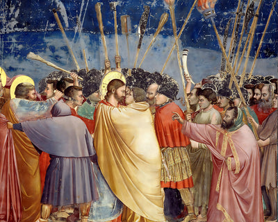 The Arrest of Christ Painting by Giotto di Bondone 8x10" Art Print - Jesus