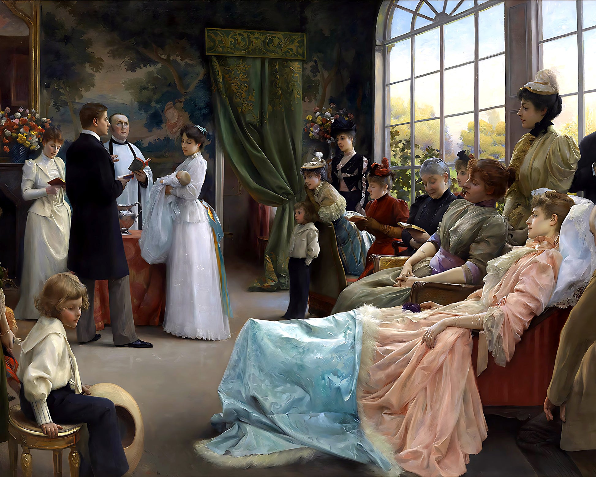 The Baptism Painting by Julius LeBlanc Stewart 8x10" Art Print