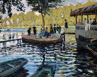The Bathers - La Grenouillère Painting by Claude Monet 8x10" Art Print