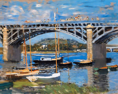 The Bridge over the Seine Painting by Claude Monet 8x10" Art Print