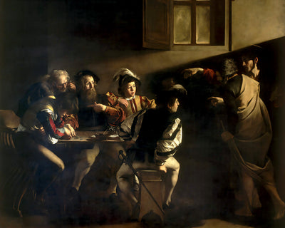 The Calling of Saint Matthew [by Jesus] Painting by Caravaggio 8x10" Art Print