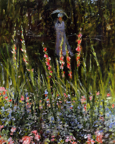 The Garden Gate at Vetheuil Painting by Claude Monet 8x10" Art Print