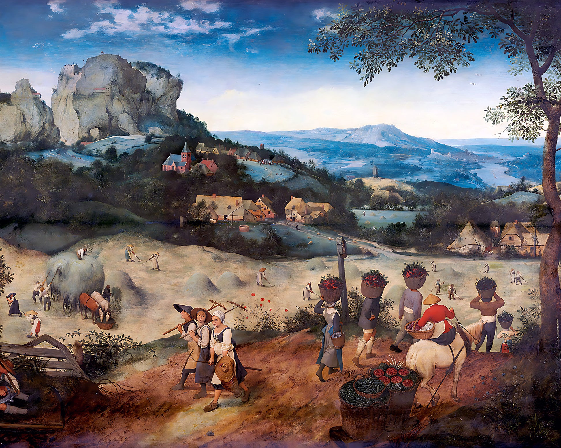 The Hay Harvest Painting by Pieter Bruegel the Elder 8x10" Art Print