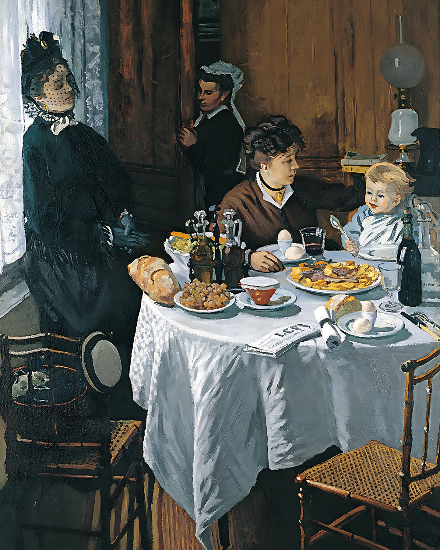 The Luncheon Painting by Claude Monet 8x10" Premium Art Print