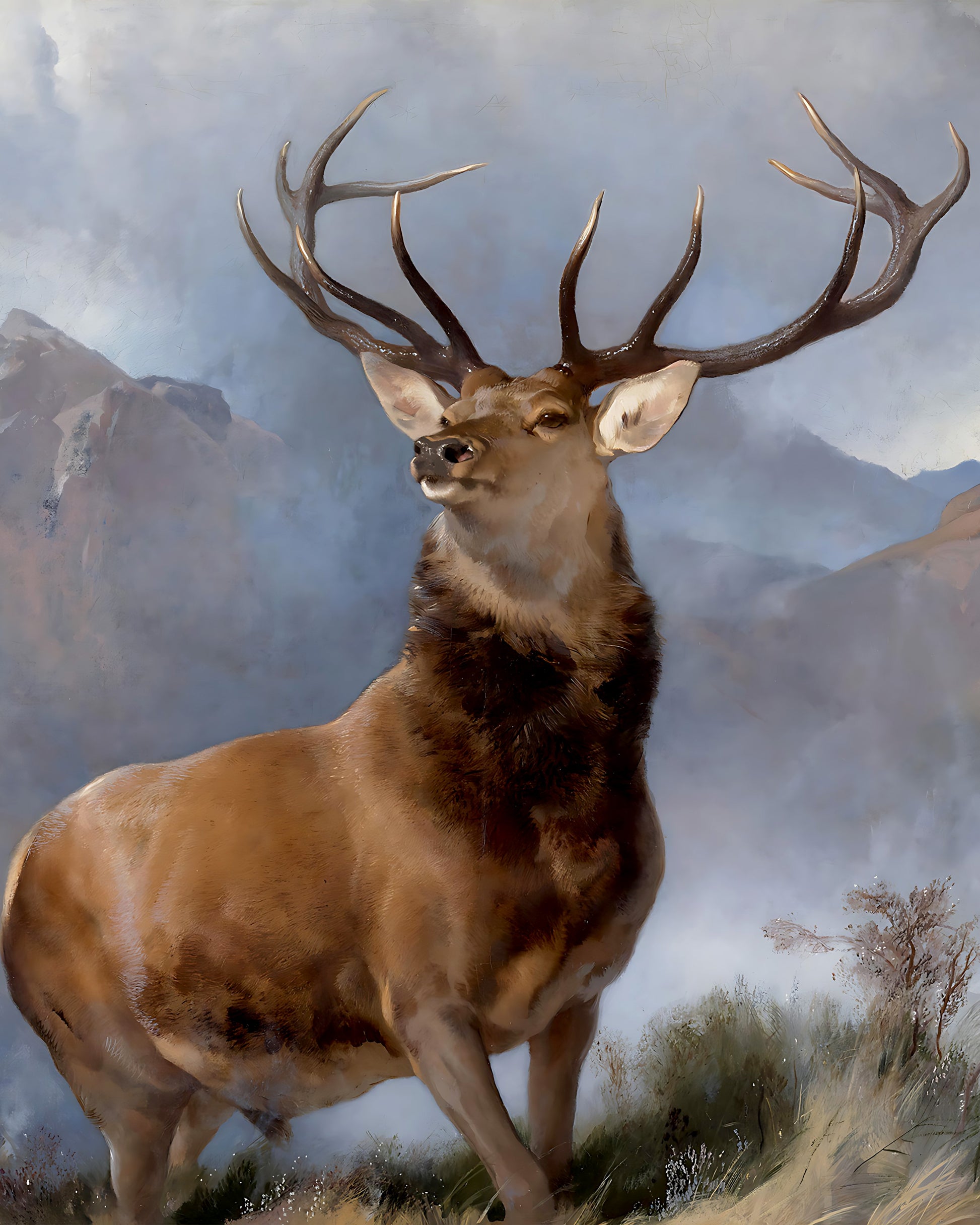 The Monarch of the Glen Painting by Edwin Landseer 8x10" Art Print