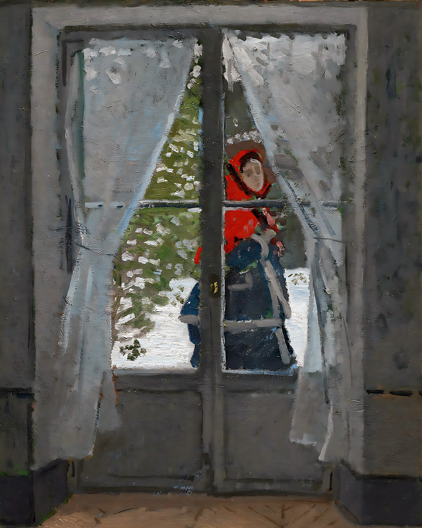 The Red Kerchief Painting by Claude Monet 8x10" Premium Art Print