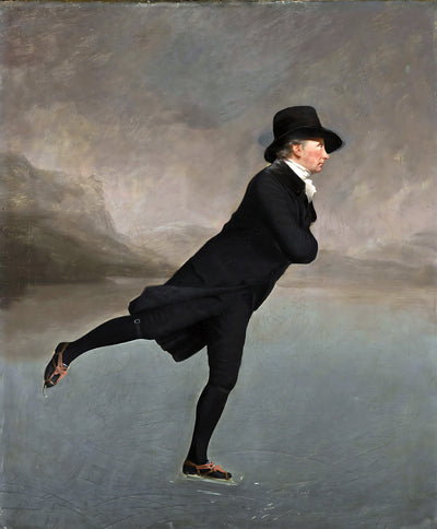 Skating Minister Painting by Reverend Robert Walker 8x10" Art Print