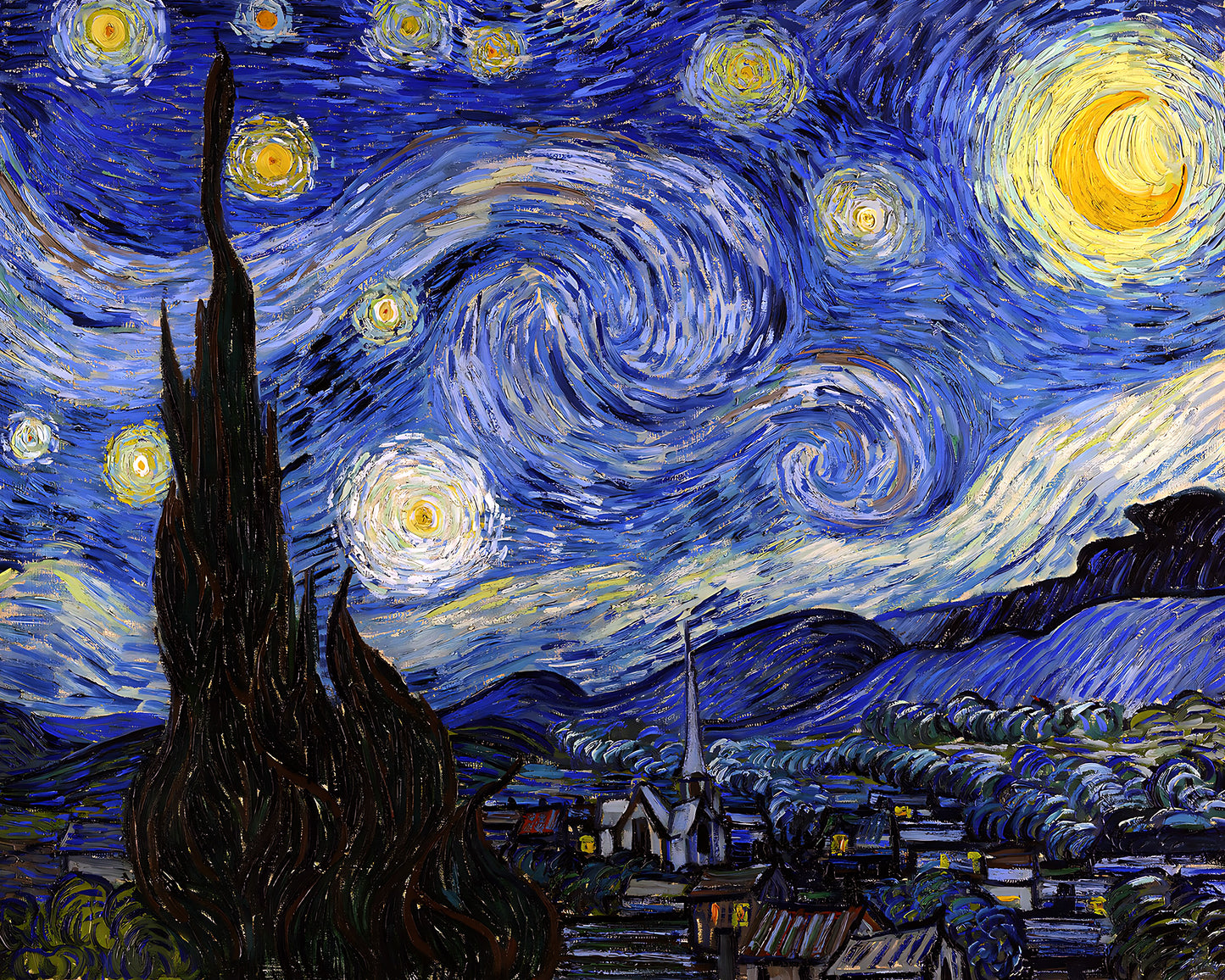 The Starry Night Painting by Vincent van Gogh 8x10" Premium Art Print