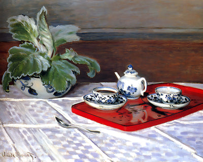 The Tea Set Painting by Claude Monet 8x10" Art Print