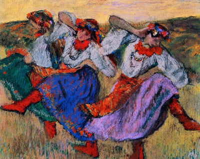 Ukrainian Dancers fine art print by Edgar Degas (1899)