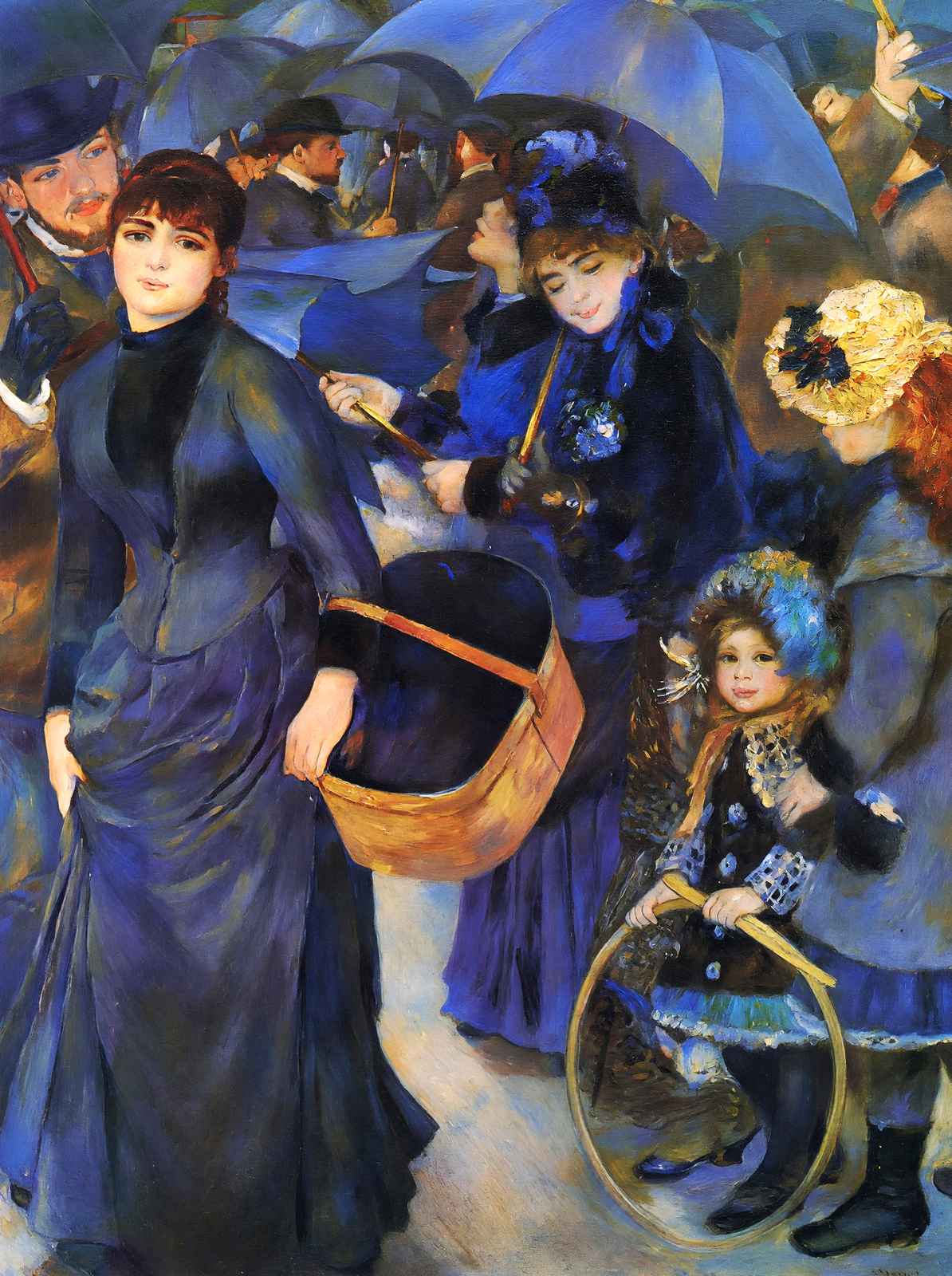 Umbrellas Fine Art Print 1886 Painting by Pierre-Auguste Renoir (6 Sizes)