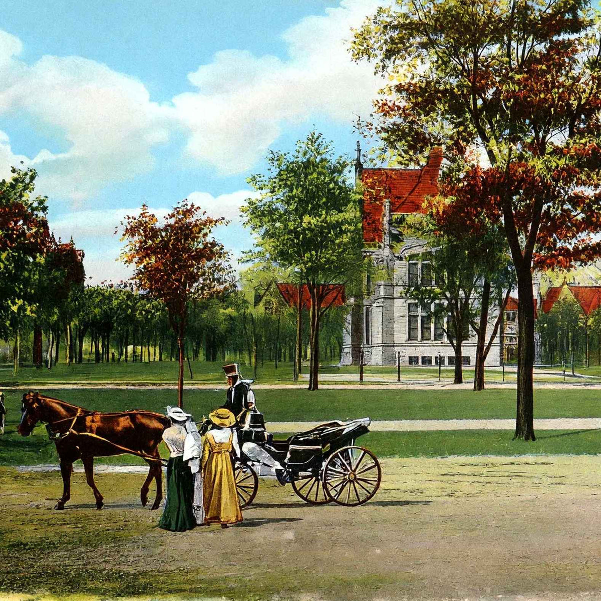 University of Chicago in 1905 Vintage Print (7 Sizes) - Retouched