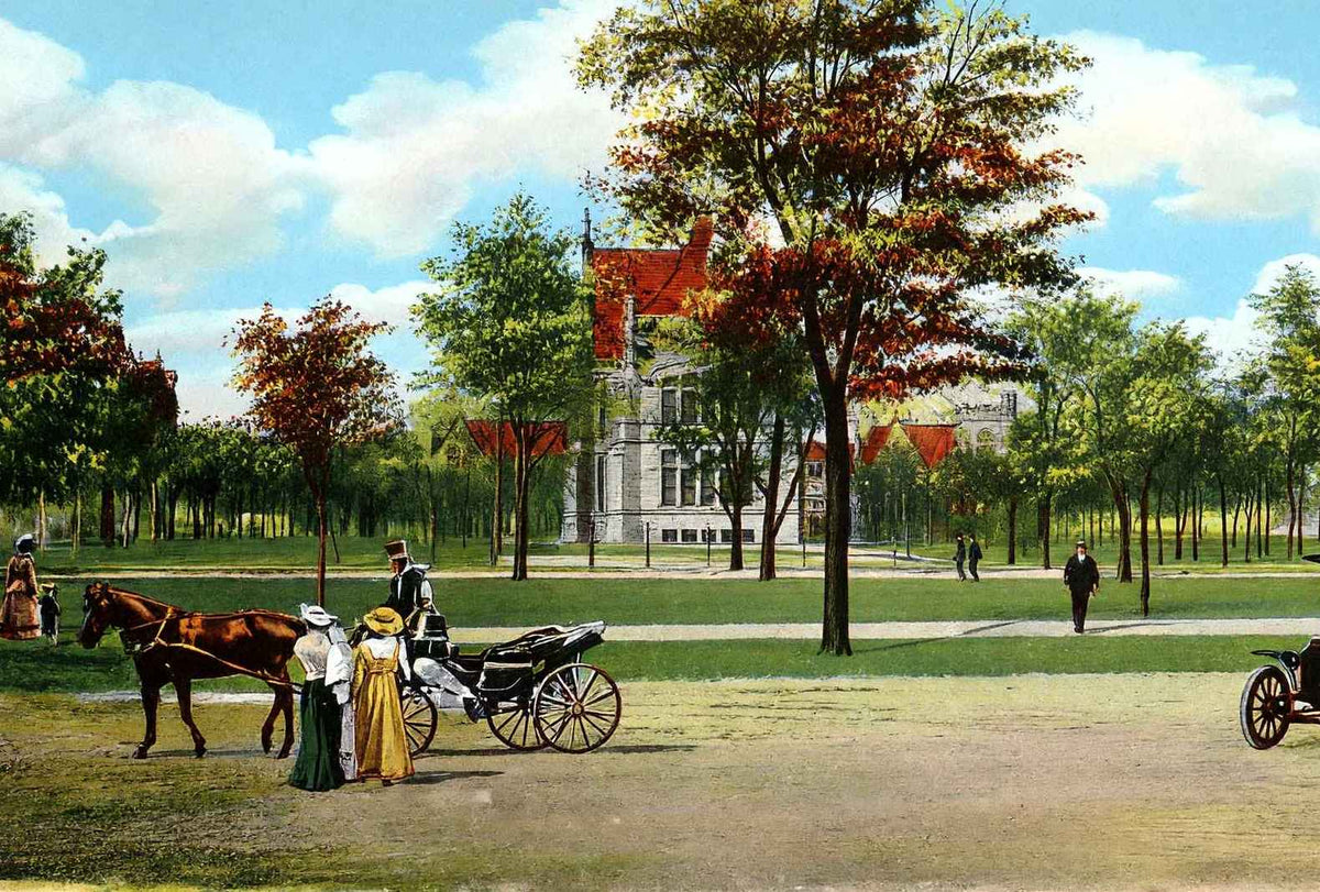 University of Chicago in 1905 Vintage Print (7 Sizes) - Retouched