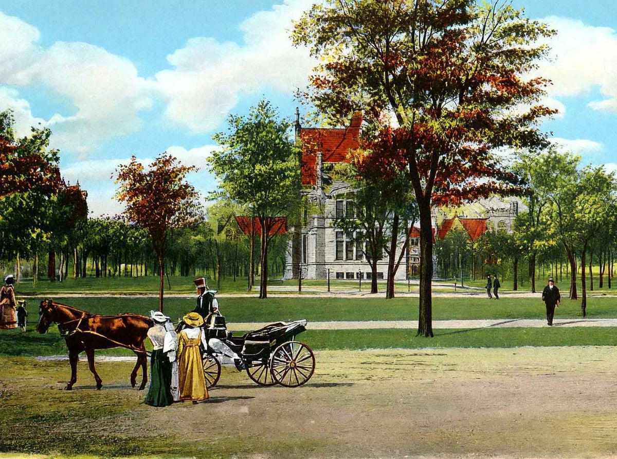 University of Chicago in 1905 Vintage Print (7 Sizes) - Retouched