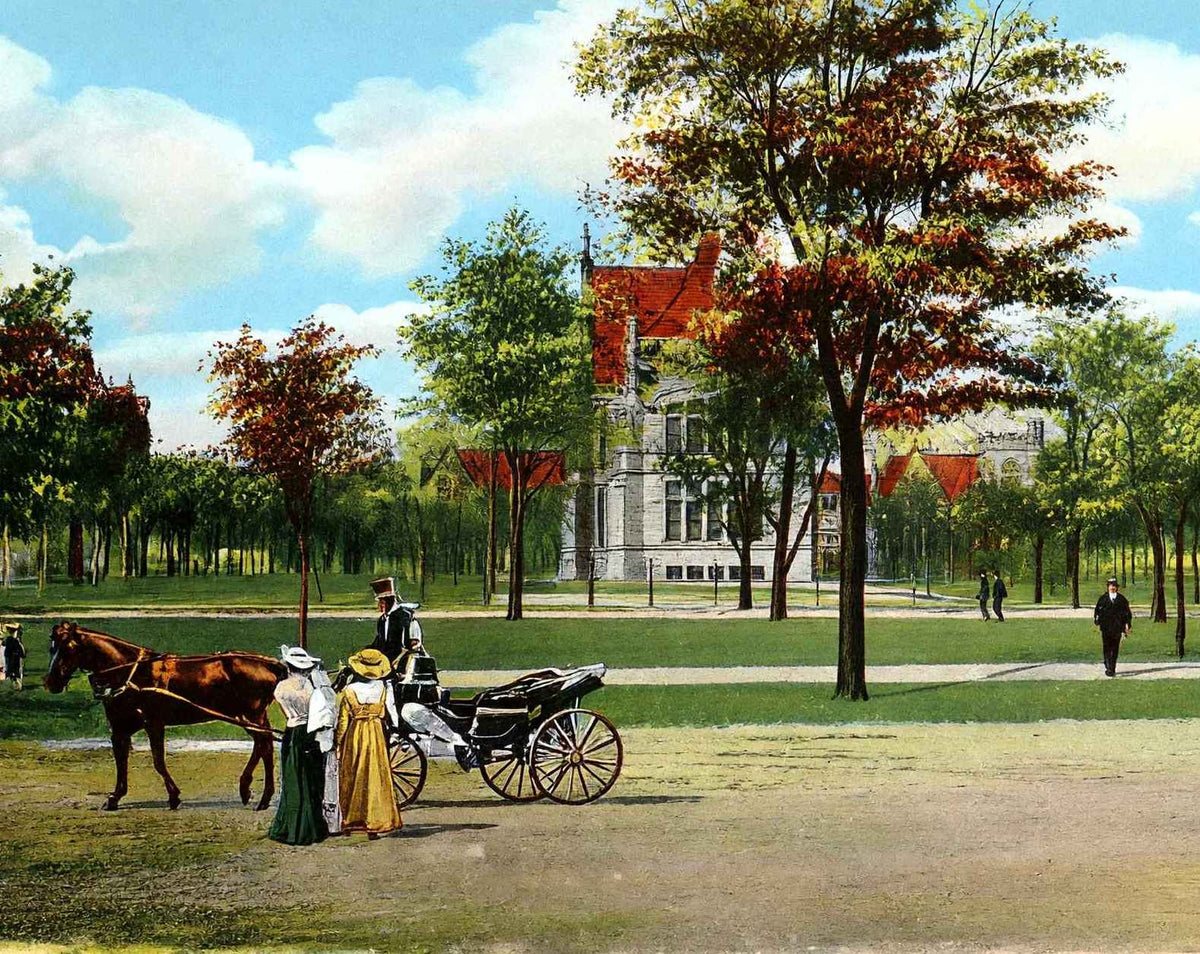 University of Chicago in 1905 vintage print