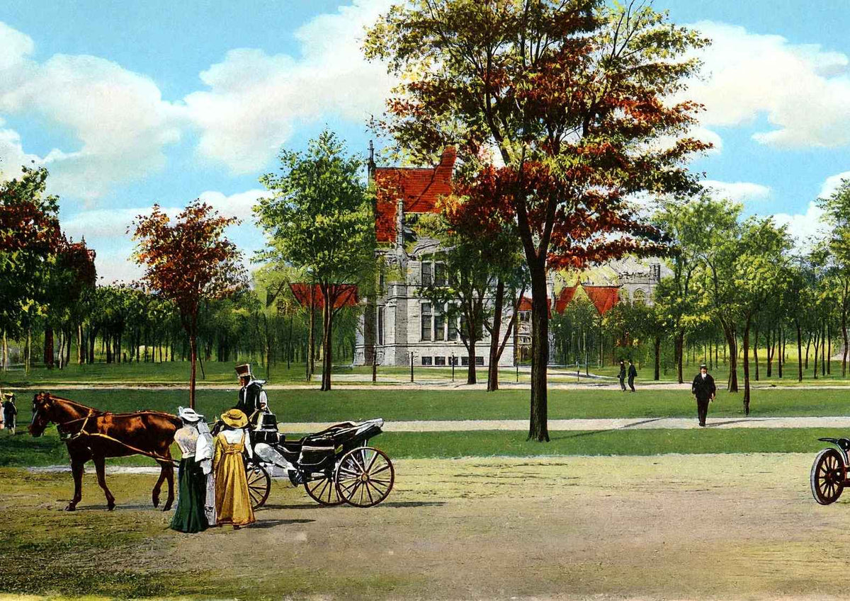 University of Chicago in 1905 Vintage Print (7 Sizes) - Retouched