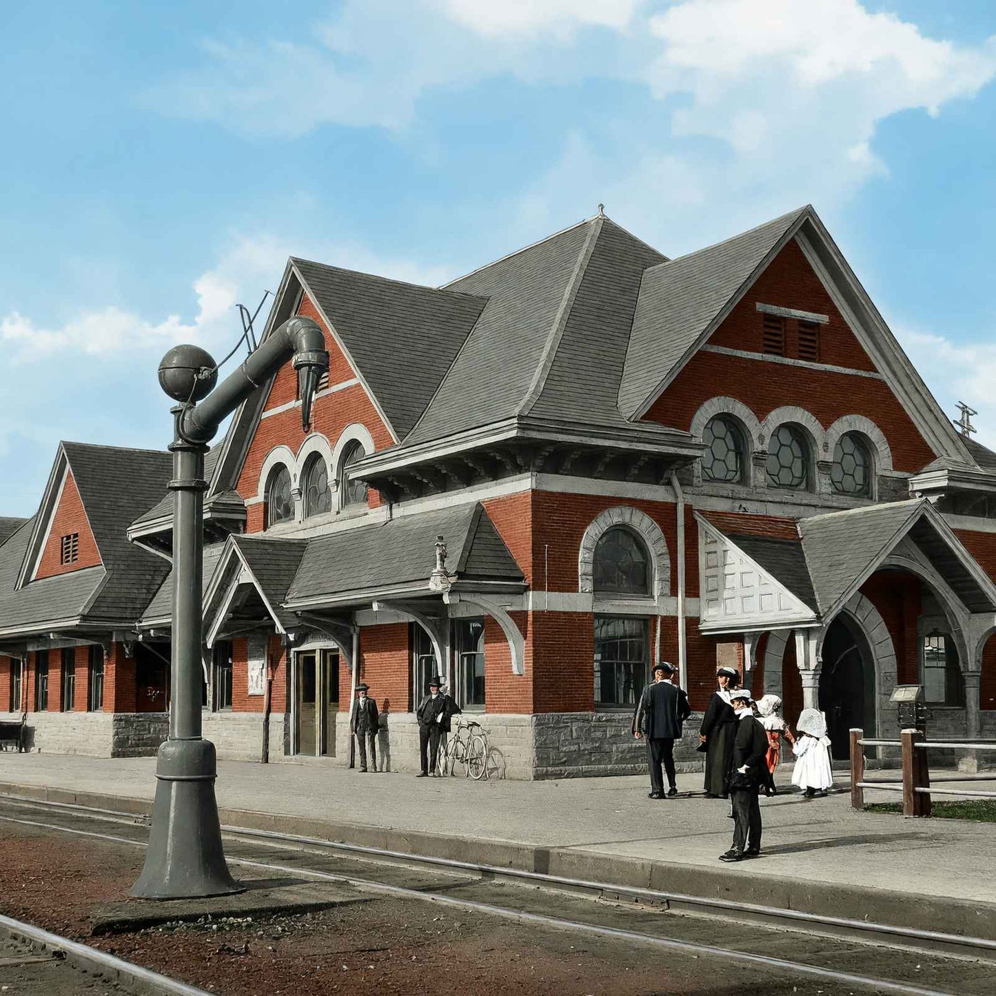 Union Station Muncie in 1908 Vintage Print (7 Sizes) - Acid Free