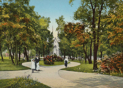 University Park Indianapolis in 1907 Vintage Print (7 Sizes) - Acid Free