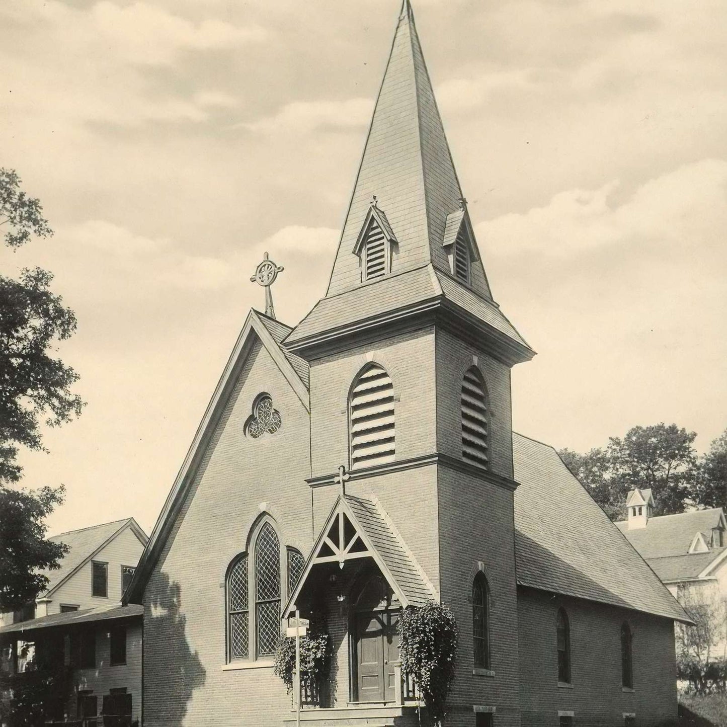 Universalist Church Plymouth NH in 1906 Vintage Print (7 Sizes) - Premium Print