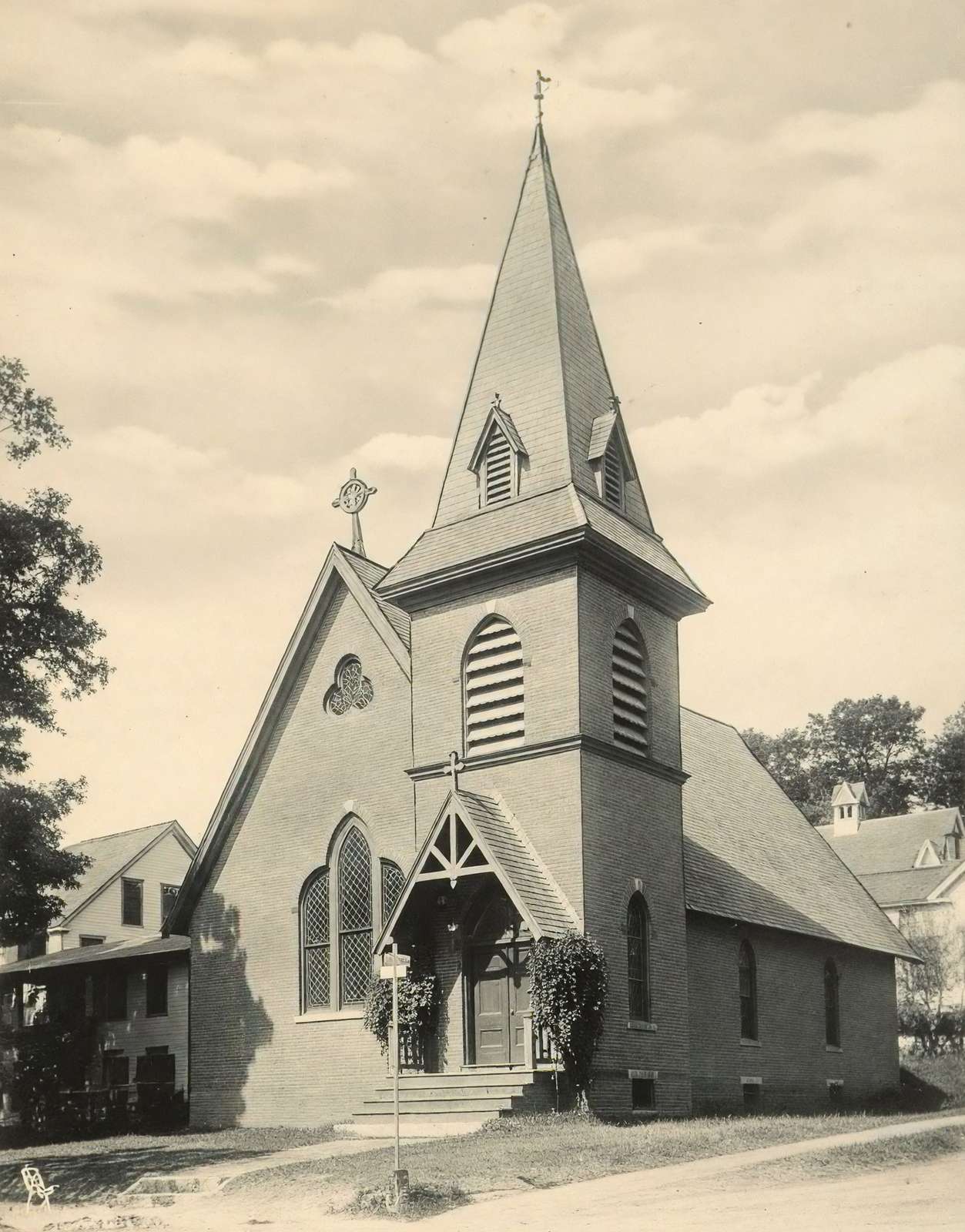 Universalist Church Plymouth NH in 1906 Vintage Print (7 Sizes) - Premium Print