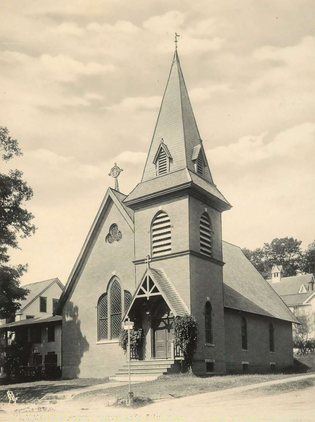 Universalist Church Plymouth NH in 1906 Vintage Print (7 Sizes) - Premium Print