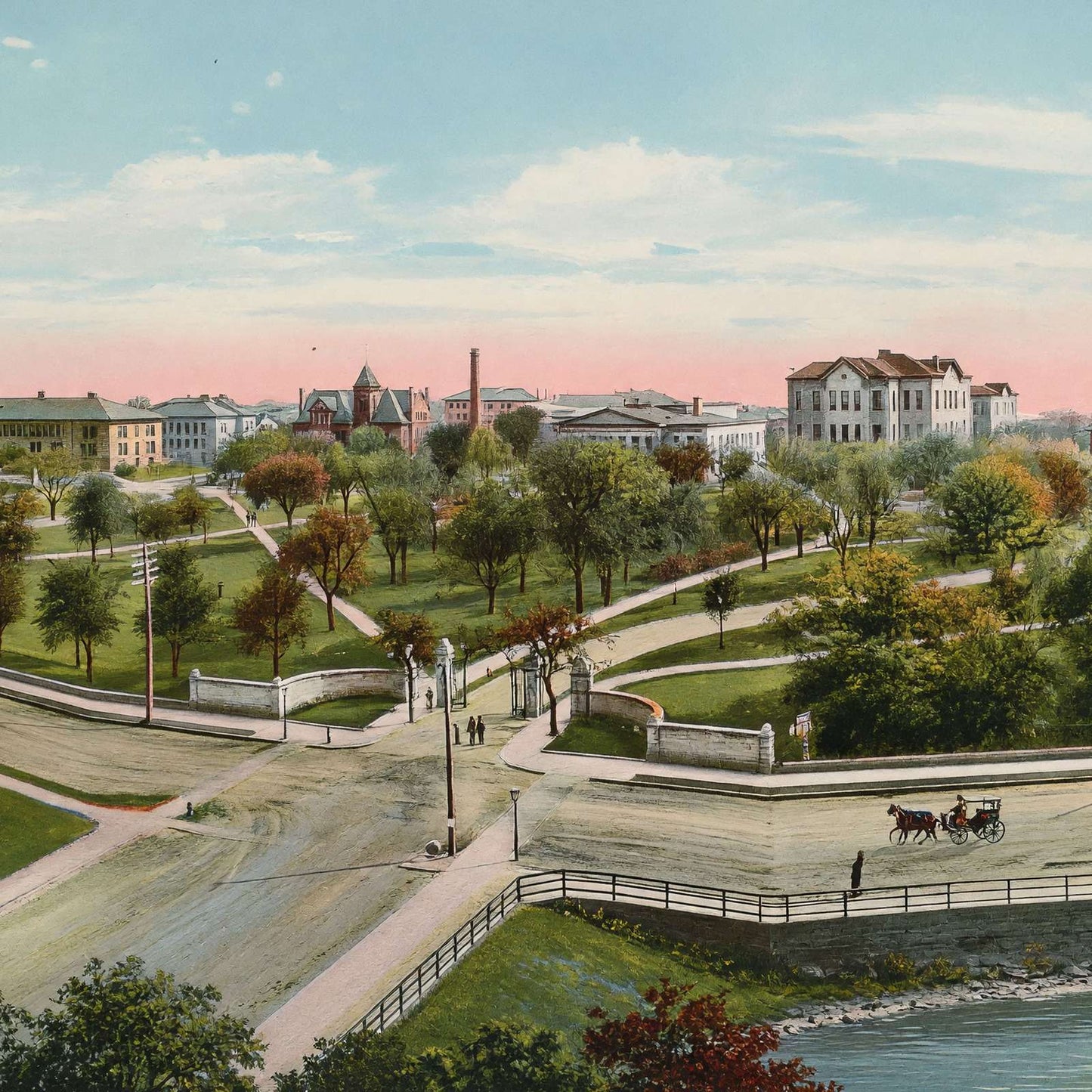 University of Minnesota General View in 1906 Vintage Print (7 Sizes)