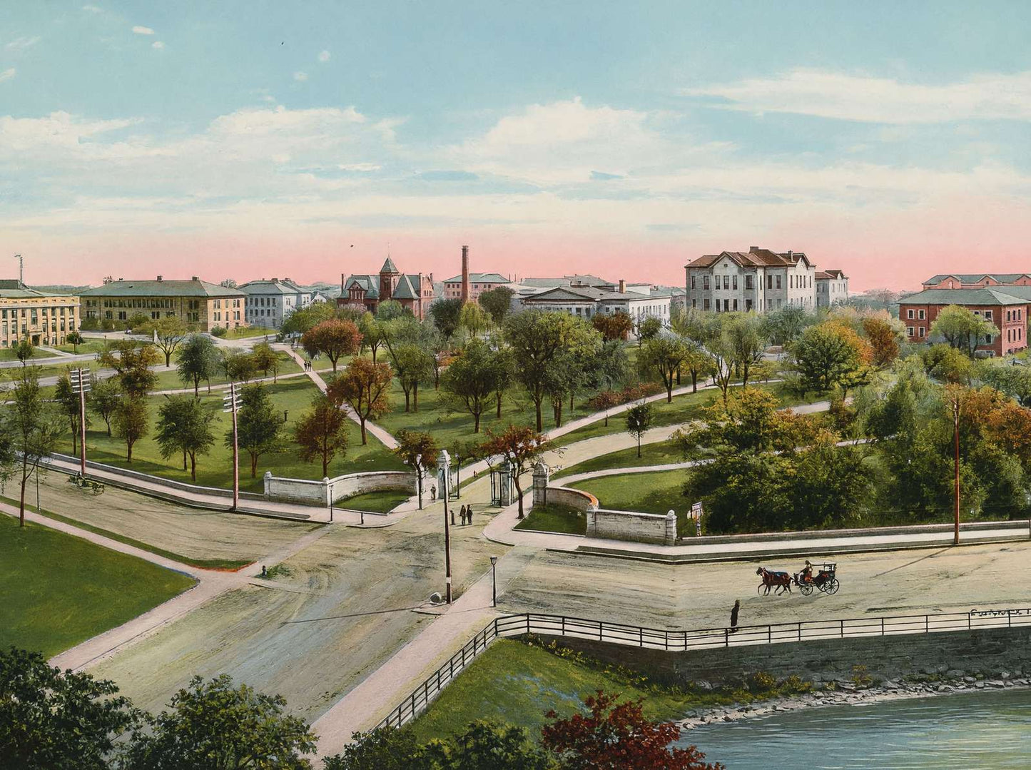 University of Minnesota General View in 1906 Vintage Print (7 Sizes)