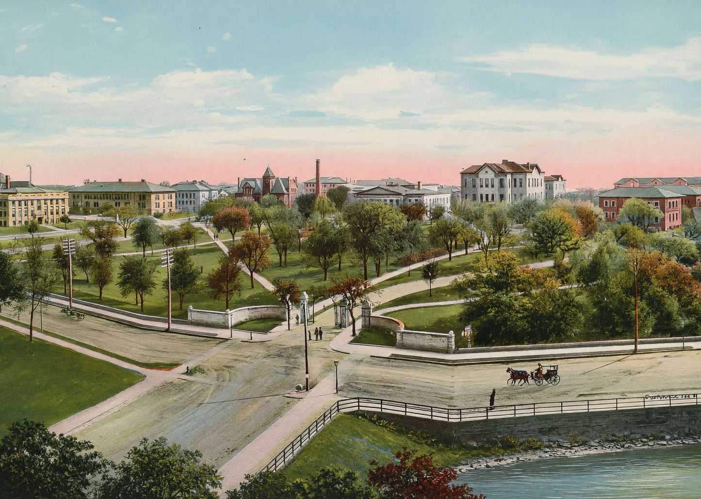 University of Minnesota General View in 1906 Vintage Print (7 Sizes)