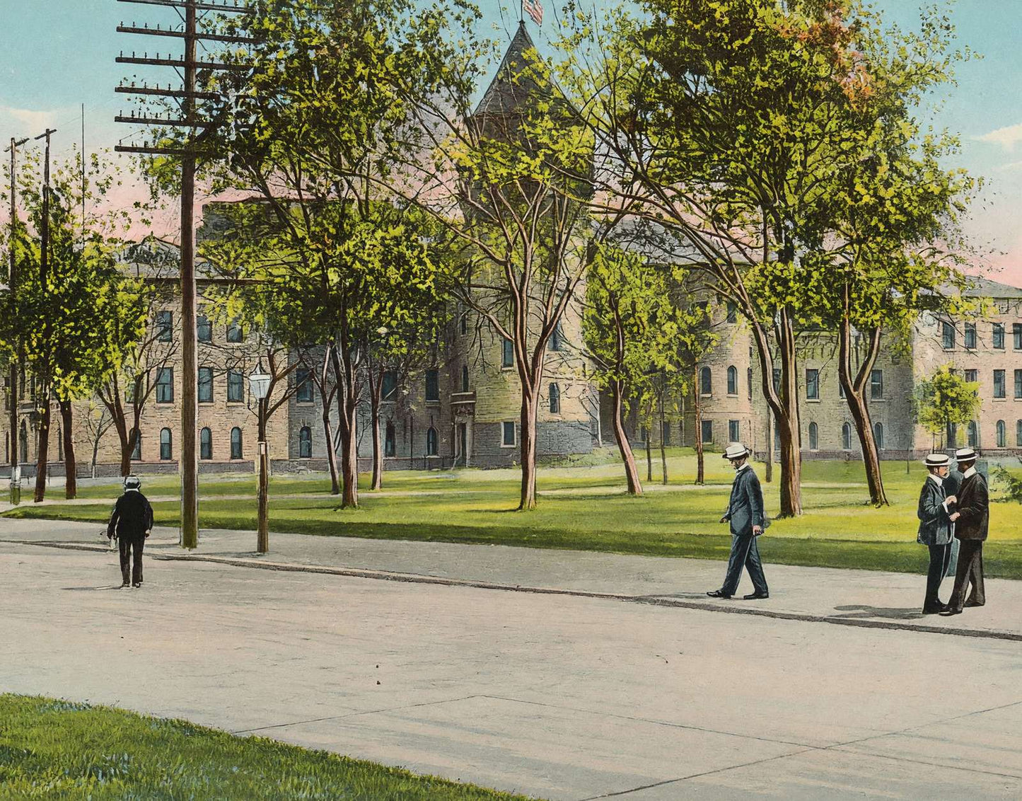 University of Minnesota Armory in 1906 Vintage Print (7 Sizes) - Restored