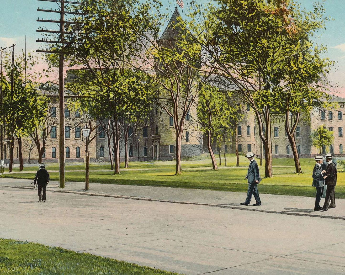University of Minnesota Armory in 1906 vintage print