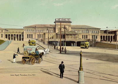Union Depot Providence RI in 1907 Vintage Print (7 Sizes) - Premium Quality